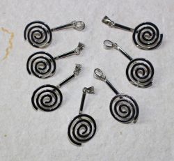 Donut Halter - Metall rhodiniert - 4cm - 7 St�ck
