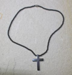 H�matit - Fancy - Edelsteinkette - Kreuz - 1 St�ck