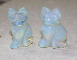 Katze - Opalith - Tier Figur - 3 cm - 1 St�ck