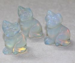 Katze - Opalith - Tier Figur - 3 cm - 1 St�ck