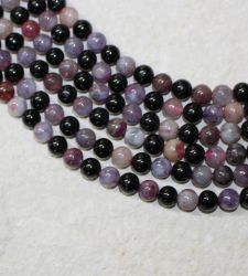 Turmalin - multicolor - Kugel - 8mm - Kettenstrang