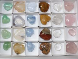 Edelstein Mix - Herz - 25-40mm - 24 St�ck - Karton