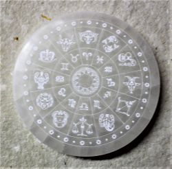 Selenit - Scheibe - Tierkreiszeichen - 12 cm - 1 St�ck