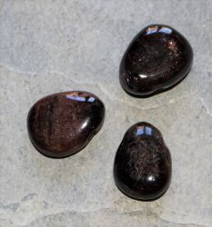 Granat - Trommelsteine gebohrt - Anh�nger - 3 St�ck