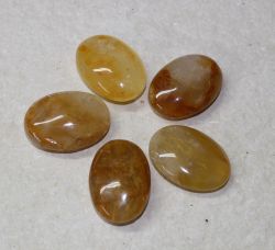 Citrinquarz - Seifensteine - Handschmeichler - 5 St�ck