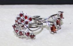 Edelstein Mix facettiert - Ring - versilbert - 50 St�ck