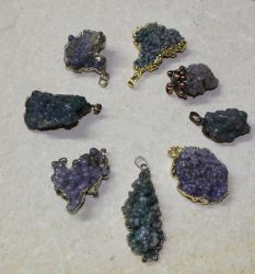 Trauben Chalcedon - Anh�nger mit �se - 1 St�ck