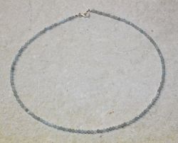 Aquamarin - Kugel - facettiert - 3-3,5mm - 45cm - Kette