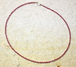Turmalin pink - Kugel - facettiert - 2,5-3mm - 45cm - Kette