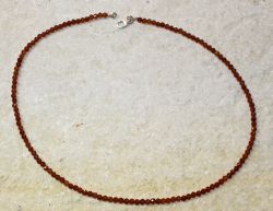 Hessonit - Kugel - facettiert - 3-3,5mm - 45cm - Kette