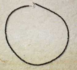 Rauchquarz - Kugel - facettiert - 3mm - 45cm - Kette