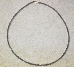 Labradorit - Kugel - facettiert - 3mm - 45cm - Kette