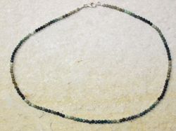 Chrysokoll T�rkis Mix - Kugel - facettiert - 3mm - 45cm - Kette