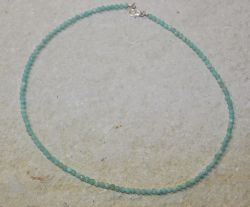 Amazonit - Kugel - facettiert - 3-3,5mm - 45cm - Kette