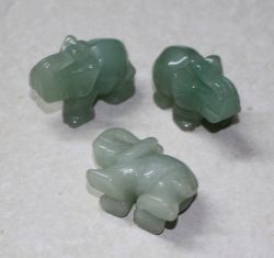 Elefant Tier Figur - Aventurin - 40mm - 3 St�ck