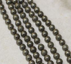 Pyrit - Kugel - 6mm - Kettenstrang