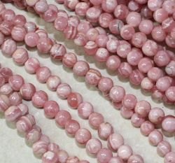 Rhodochrosit - 4mm - Kugel - Kettenstrang