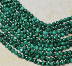 Malachit - Kugel - 4mm - Kettenstrang