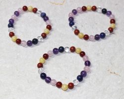Edelstein Mix - Kugel - 8mm - Armband Elastik - 1 St�ck