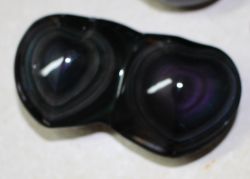 Regenbogen Obsidian - 2 Herzen - 7-9cm - 1 St�ck