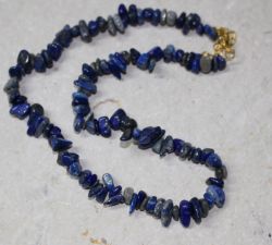 Lapis - Splitter - 45 cm - Edelstein Kette - 10 St�ck