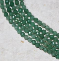 Aventurin - Kugel - facettiert - 3mm -  Kettenstrang