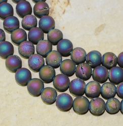 Druzy Achat multicolor - Kugel - 10mm - Kettenstrang