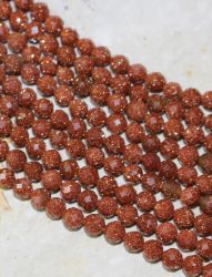 Goldfluss - Kugel - facettiert - 3mm - Kettenstrang