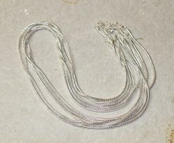 Kette aus Metall - versilbert - 2,8mm - 45 cm - 5 St�ck