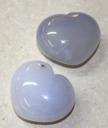 Chalcedon - Herz - Handschmeichler - 40x35mm - 1 St�ck