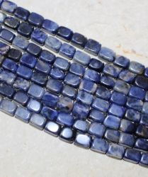Sodalit - Rechteck Nugget - 9x6mm - Kettenstrang - 1 St�ck