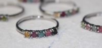 Turmalin facettiert - Ring - Metall - verstellbar - 10 St�ck