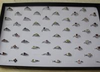Edelstein Mix facettiert - Ring - Metall - verstellbar - 50 St�c