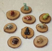 Tier Figur Mix - Edelstein - Holz - 35-45mm - 1 St�ck