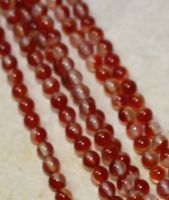 Karneol - Kugel - 4mm - Kettenstrang