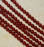 Karneol - Kugel - 4mm - Kettenstrang
