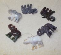 Edelstein Mix - Anh�nger - Elefant mit Bohrung - 1 St�ck