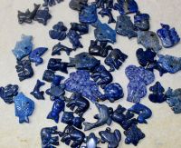 Lapis - Anh�nger - Tier Mix mit Bohrung - 10 St�ck