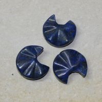 Lapis - Mond - Anh�nger gebohrt  - 3 St�ck