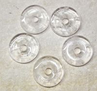 Bergkristall - Donuts - 30mm - Anh�nger - 5 St�ck