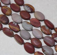 Noreen Jaspis - Oval - matt - 12-15x8-10mm - Kettenstrang