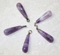 Amethyst - Tropfen - Anh�nger mit �se - 5 St�ck - SONDERPREIS