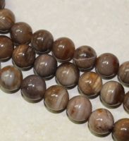 Versteinertes Holz - Kugel - 10mm - Kettenstrang