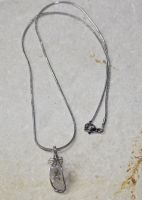 Herkimer Diamant - Anh�nger an Metallkette - 1 St�ck
