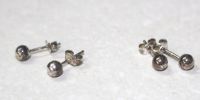 Sterlingsilber - Kugel - 5mm - Ohrstecker - Silber - 2 Paar