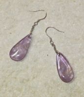 Amethyst - Freeform - 40-45mm - Ohrh�nger - Silber - 1 Paar