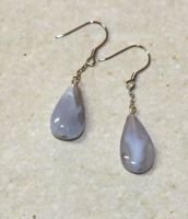 Chalcedon - Freeform - 40-45mm - Ohrh�nger - Silber - 1 Paar