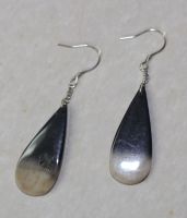 Versteinertes Palmholz - Freeform - 40-50mm - Ohrh�nger - Silber