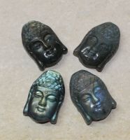 Buddha Kopf Gravur - Labradorit - 33x22mm - 1 St�ck
