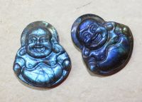 Buddha Gravur - Labradorit - 35x40mm - 1 St�ck
